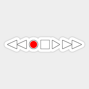 VHS Buttons Design Sticker